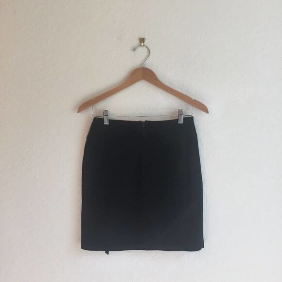 Vintage S black mini fringe western skirt boho - Picture 2 of 4